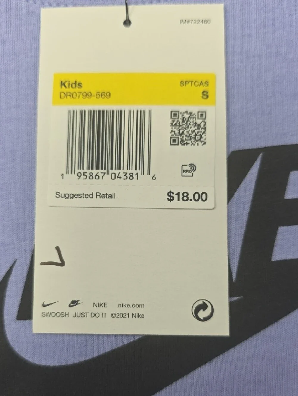 Nike Lavender and Gray Kids Shorts Set - Picture 2 of 5